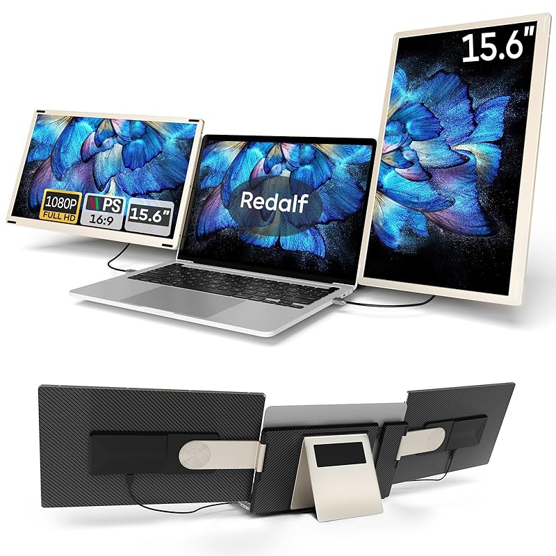 Monitor Extensor Triple Portátil 15.6 Pulgadas FHD 1080p Rotación 235 ...